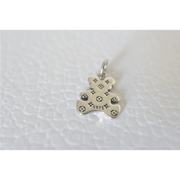 Two LV pieces   metal  Crystal's  zipper pull one S 925 length 20 mm - Picture 9 of 9